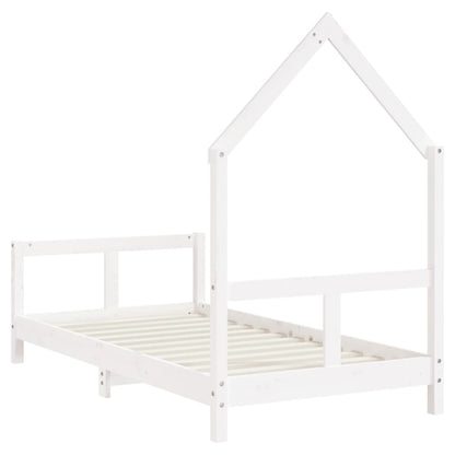 Kids Bed Frame White 80x160 cm Solid Wood Pine