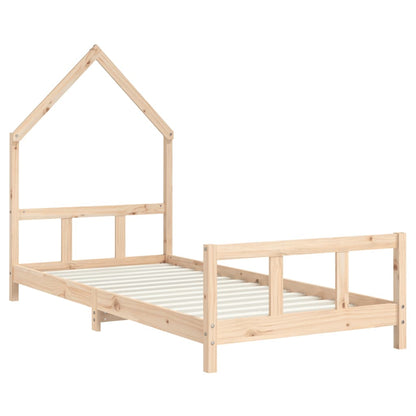 Kids Bed Frame 90x190 cm Solid Wood Pine