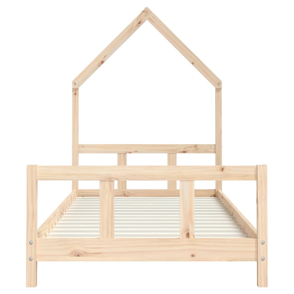 Kids Bed Frame 90x190 cm Solid Wood Pine