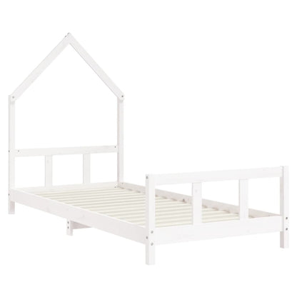 Kids Bed Frame White 90x190 cm Solid Wood Pine