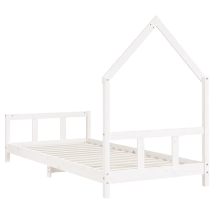 Kids Bed Frame White 90x190 cm Solid Wood Pine