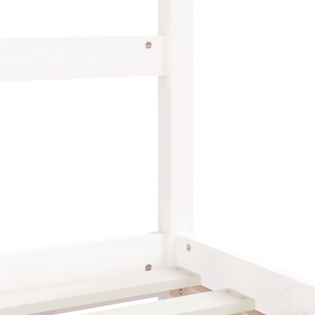 Kids Bed Frame White 90x190 cm Solid Wood Pine