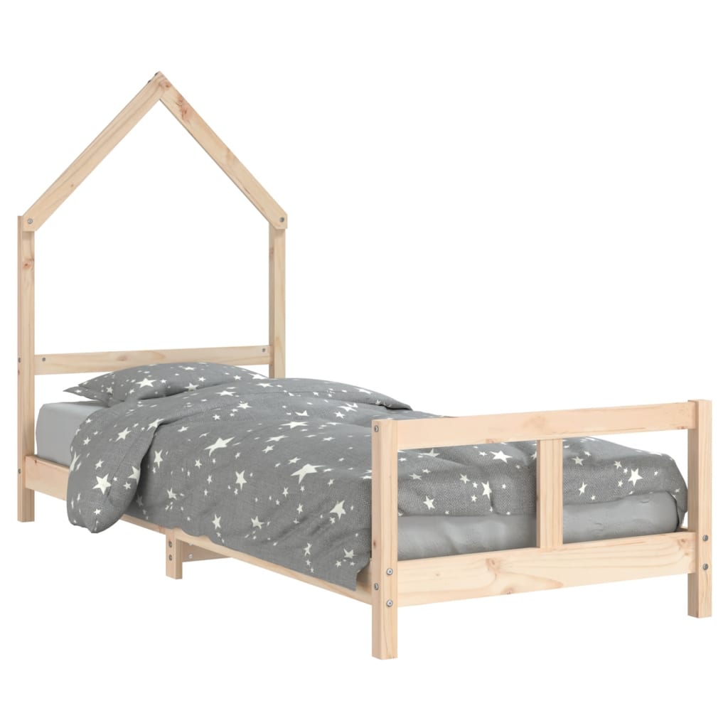 Kids Bed Frame 80x200 cm Solid Wood Pine