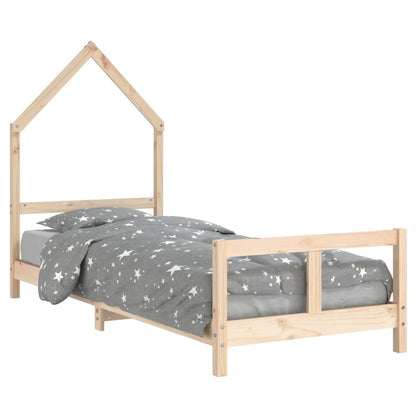 Kids Bed Frame 80x200 cm Solid Wood Pine