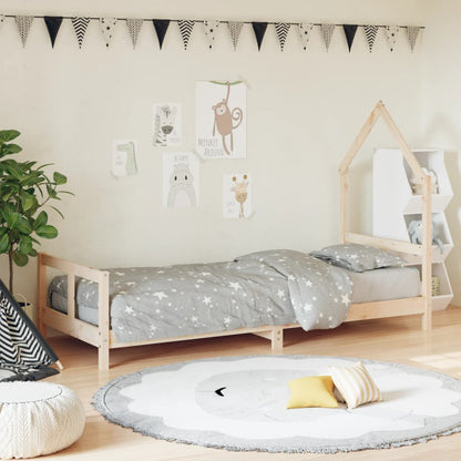 Kids Bed Frame 80x200 cm Solid Wood Pine