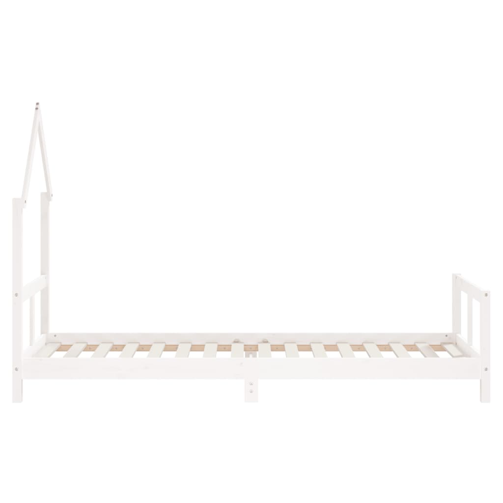 Kids Bed Frame White 80x200 cm Solid Wood Pine