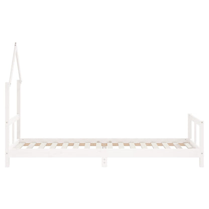 Kids Bed Frame White 80x200 cm Solid Wood Pine