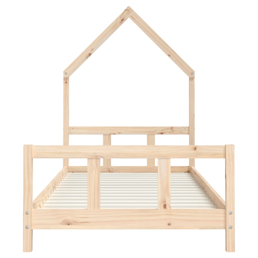 Kids Bed Frame 90x200 cm Solid Wood Pine