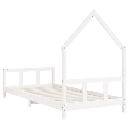 Kids Bed Frame White 90x200 cm Solid Wood Pine