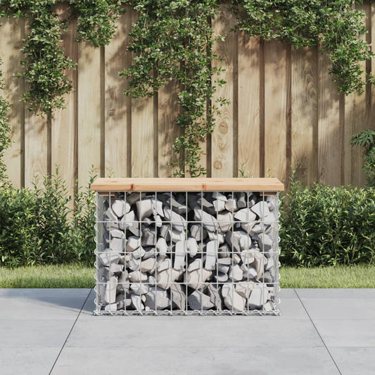 Garden Bench Gabion Design 63x31.5x42 cm Solid Wood Pine