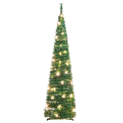 Artificial Christmas Tree Pop-up 50 LEDs Green 120 cm