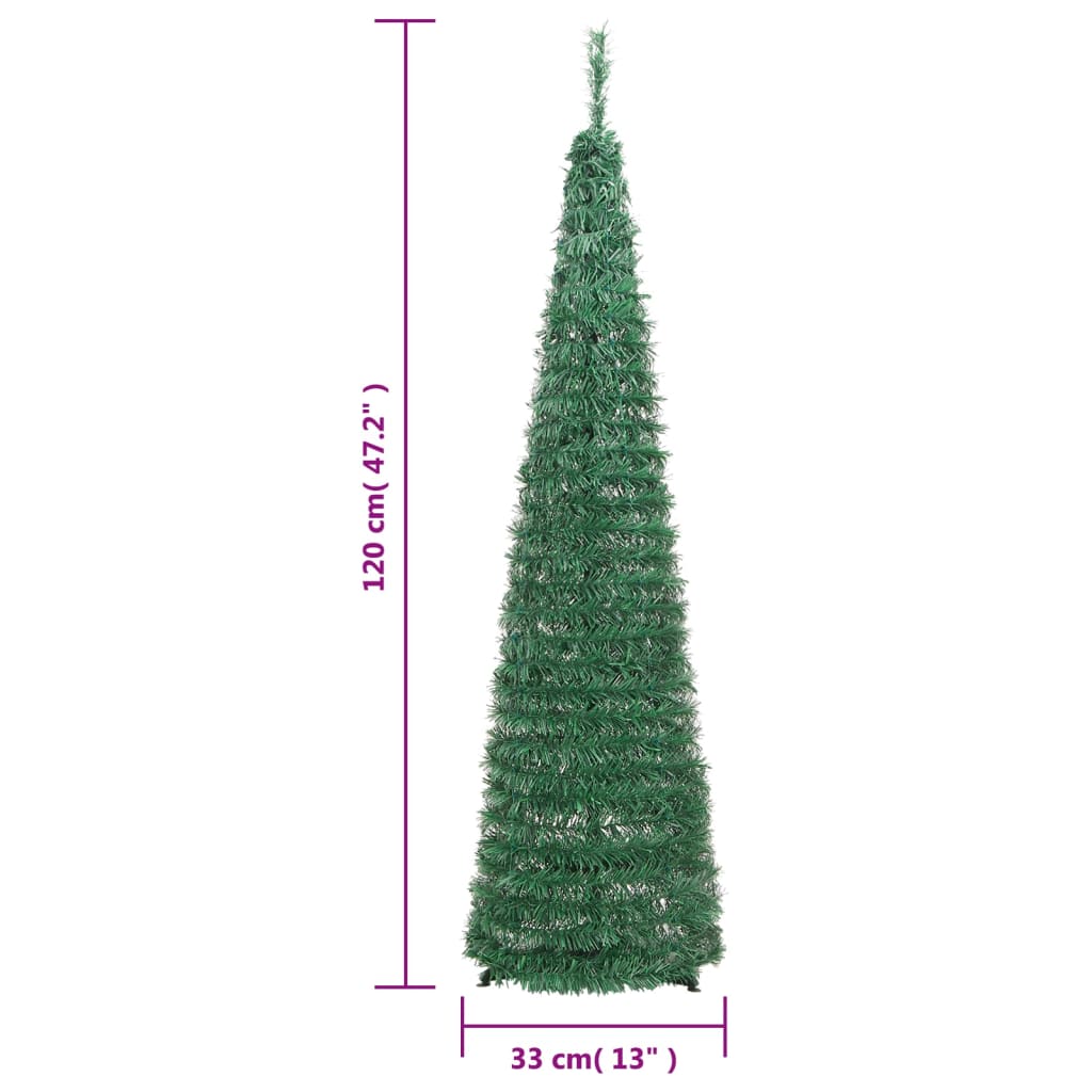 Artificial Christmas Tree Pop-up 50 LEDs Green 120 cm