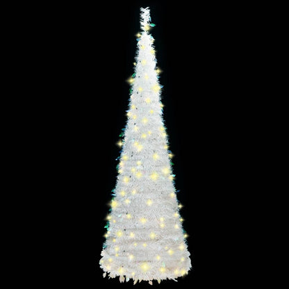 Artificial Christmas Tree Pop-up 100 LEDs White 150 cm