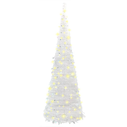 Artificial Christmas Tree Pop-up 100 LEDs White 150 cm