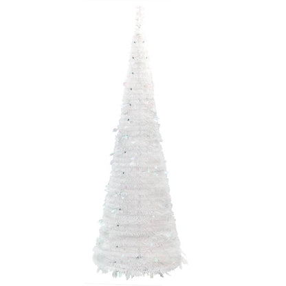 Artificial Christmas Tree Pop-up 200 LEDs White 210 cm