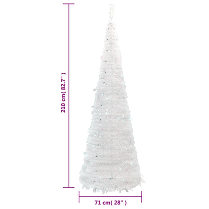 Artificial Christmas Tree Pop-up 200 LEDs White 210 cm