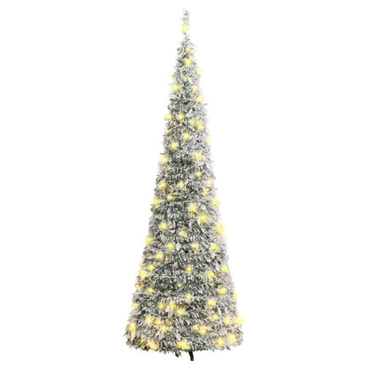 Artificial Christmas Tree Pop-up Flocked Snow 50 LEDs 120 cm