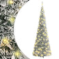 Artificial Christmas Tree Pop-up Flocked Snow 100 LEDs 150 cm