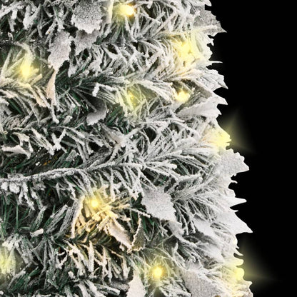 Artificial Christmas Tree Pop-up Flocked Snow 100 LEDs 150 cm