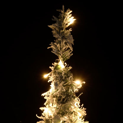 Artificial Christmas Tree Pop-up Flocked Snow 200 LEDs 210 cm