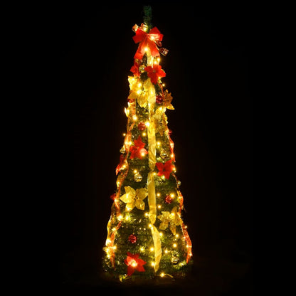 Artificial Christmas Tree Pop-up 50 LEDs Green 120 cm