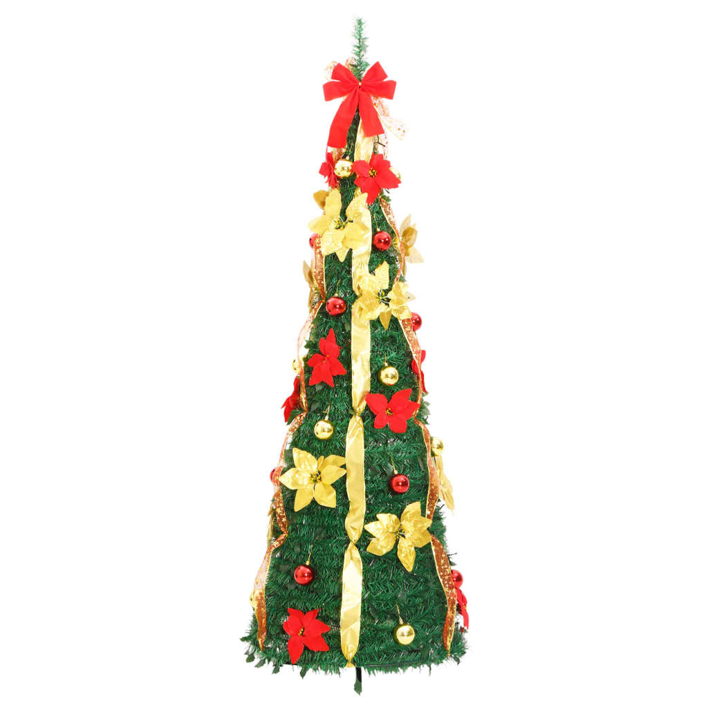 Artificial Christmas Tree Pop-up 50 LEDs Green 120 cm