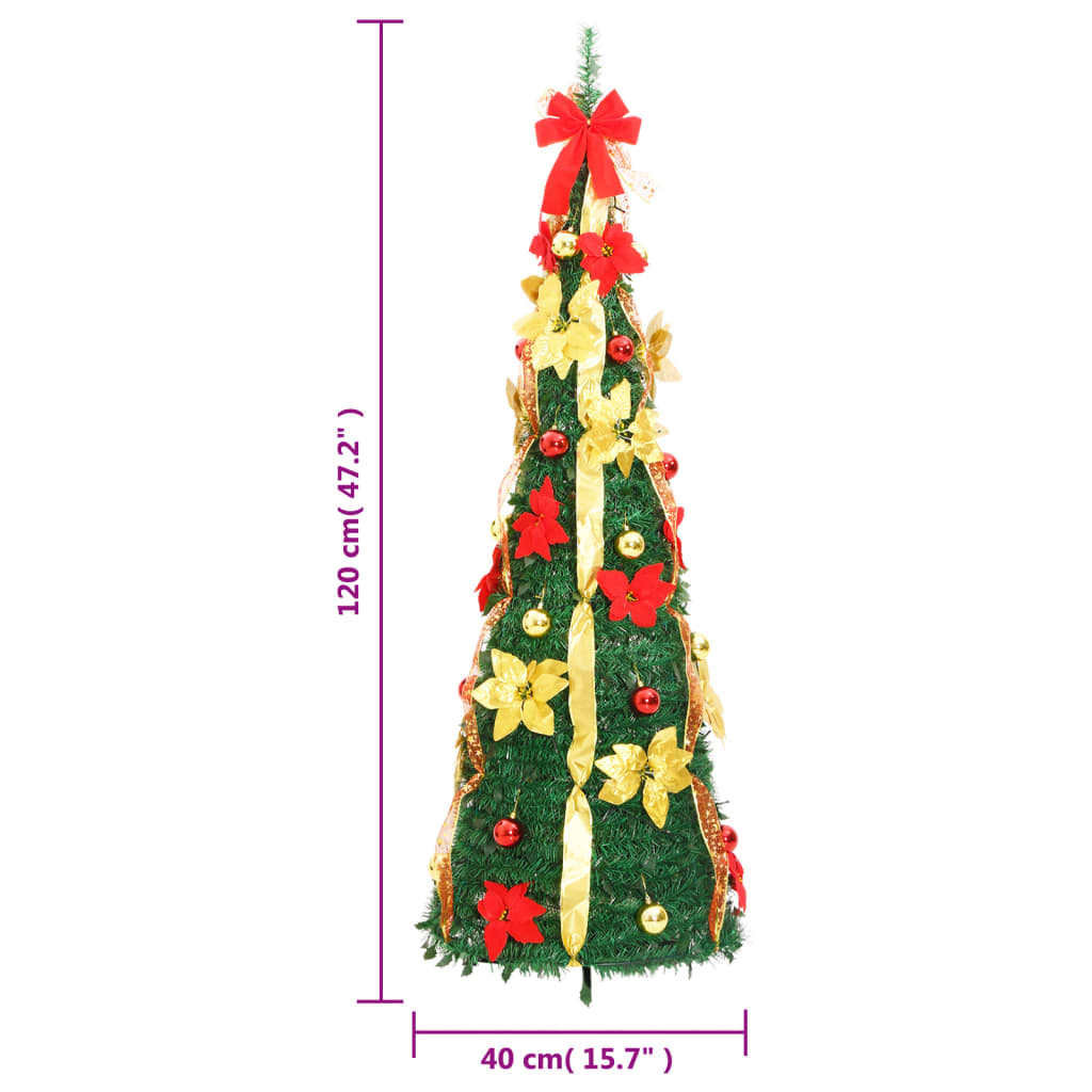 Artificial Christmas Tree Pop-up 50 LEDs Green 120 cm