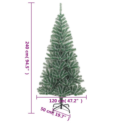 Artificial Christmas Tree with Flocked Snow Green 240 cm