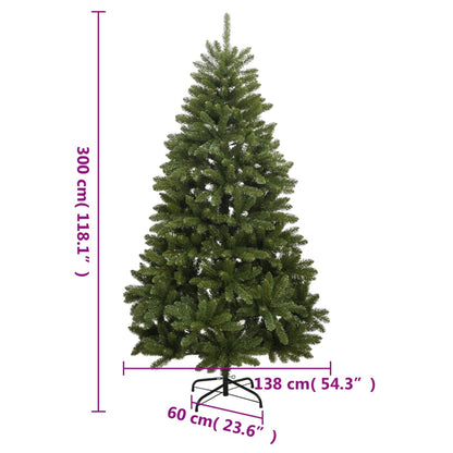 Artificial Hinged Christmas Tree with Stand Green 300 cm