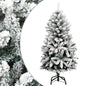 Artificial Hinged Christmas Tree with Flocked Snow 120 cm