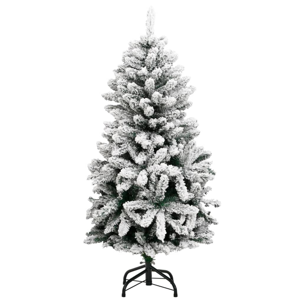 Artificial Hinged Christmas Tree with Flocked Snow 120 cm