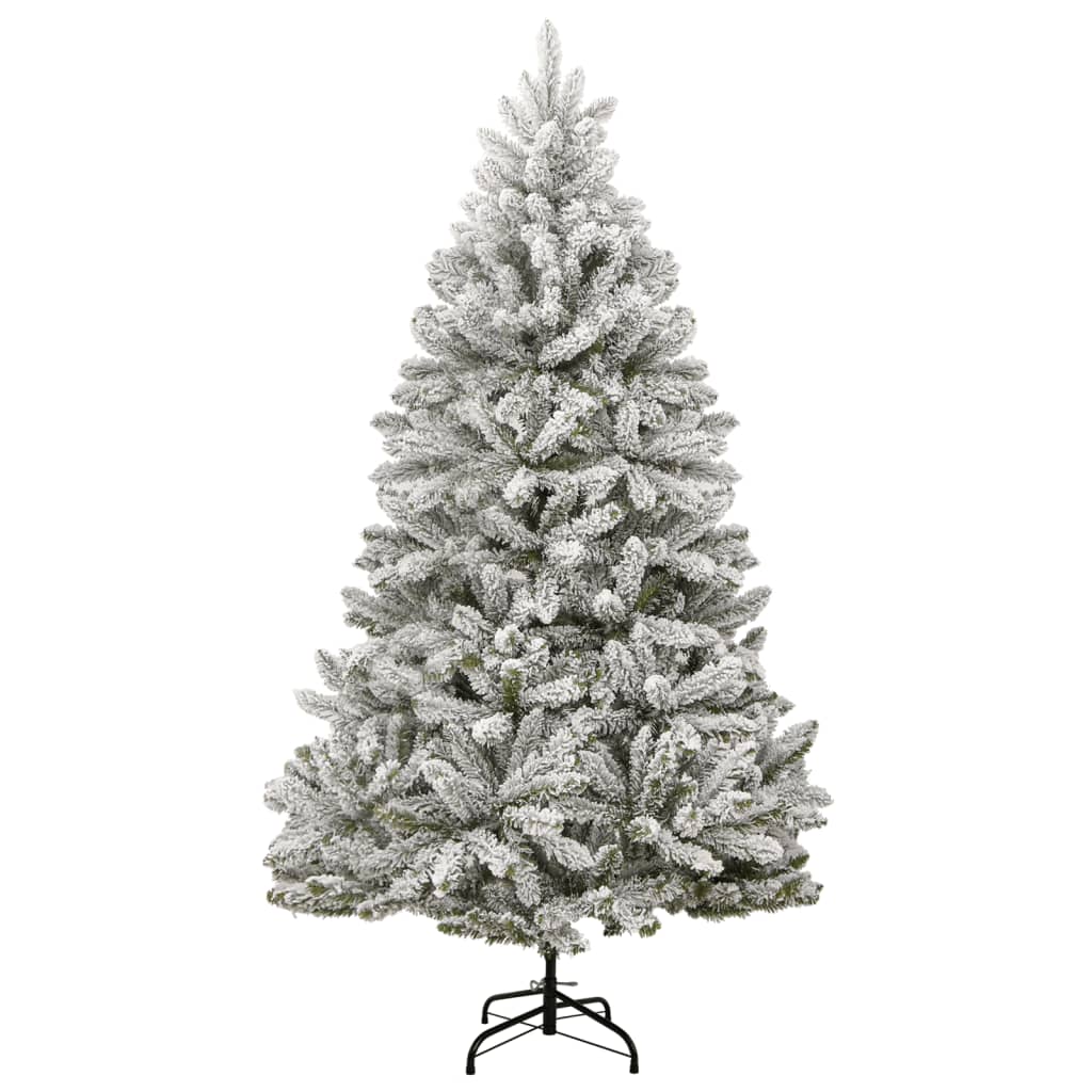 Artificial Hinged Christmas Tree with Flocked Snow 180 cm