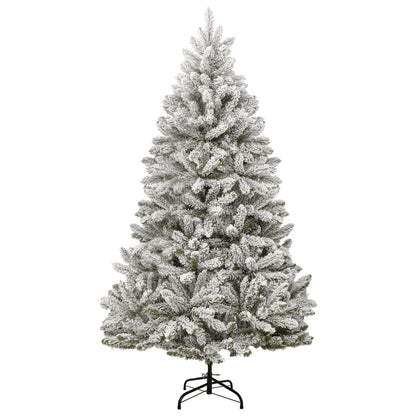 Artificial Hinged Christmas Tree with Flocked Snow 180 cm