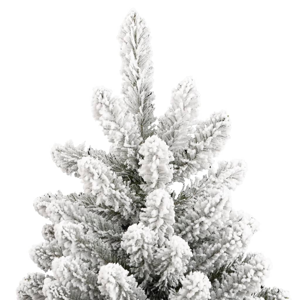 Artificial Hinged Christmas Tree with Flocked Snow 240 cm