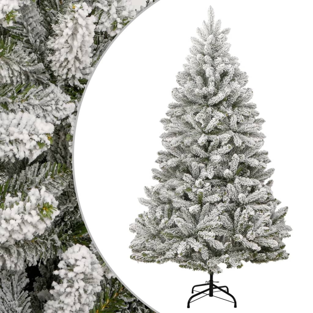 Artificial Hinged Christmas Tree with Flocked Snow 270 cm