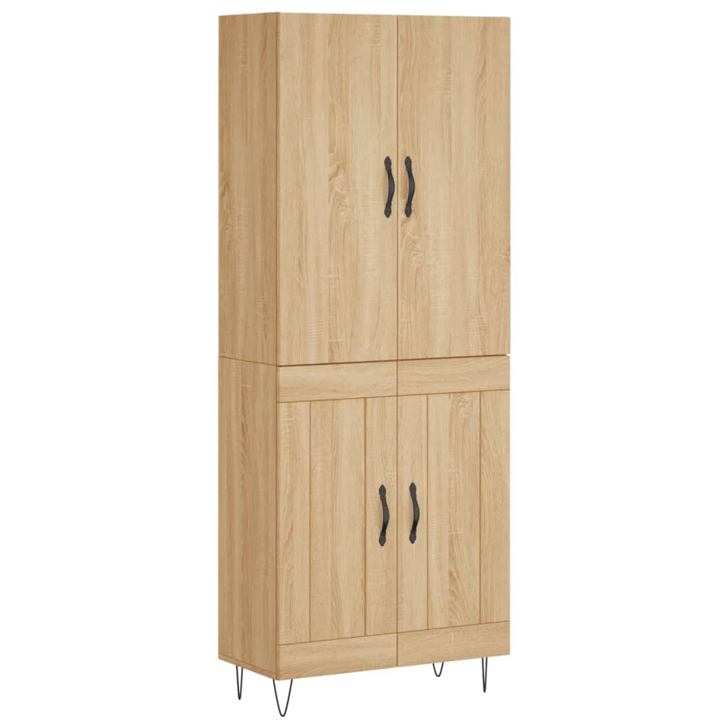 Highboard Sonoma Oak 69.5x34x180 cm Engineered Wood