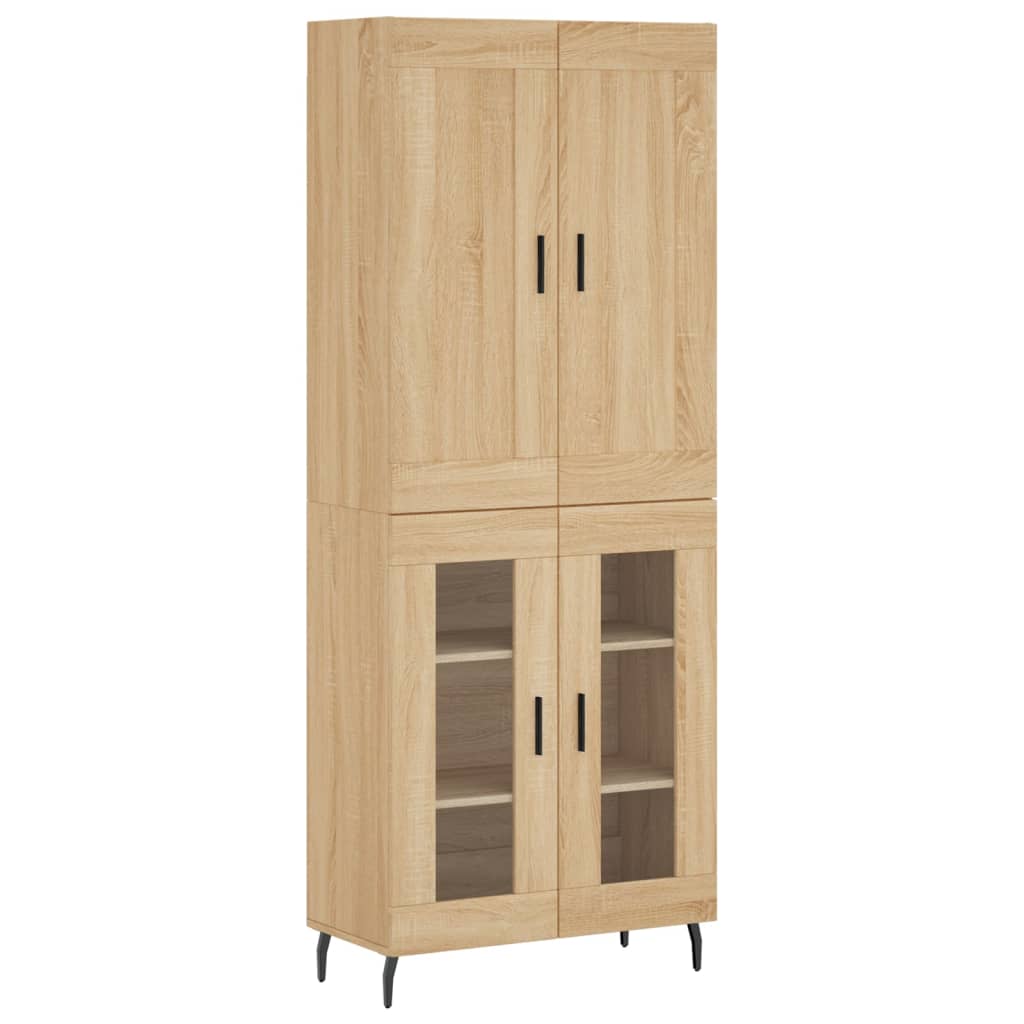 Highboard Sonoma Oak 69.5x34x180 cm Engineered Wood