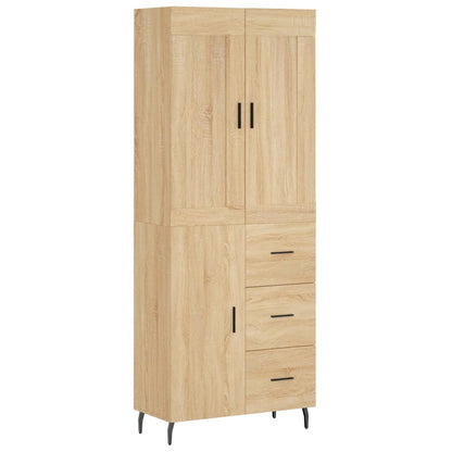 Highboard Sonoma Oak 69.5x34x180 cm Engineered Wood