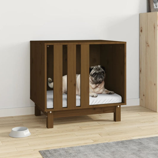 Dog House Honey Brown 60x45x57 cm Solid Wood Pine