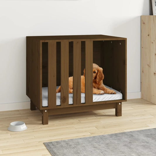 Dog House Honey Brown 70x50x62 cm Solid Wood Pine