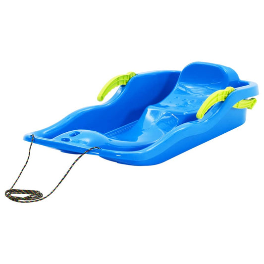 Sledge with Brakes Blue 87x40x18 cm Polypropylene