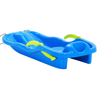 Sledge with Brakes Blue 87x40x18 cm Polypropylene