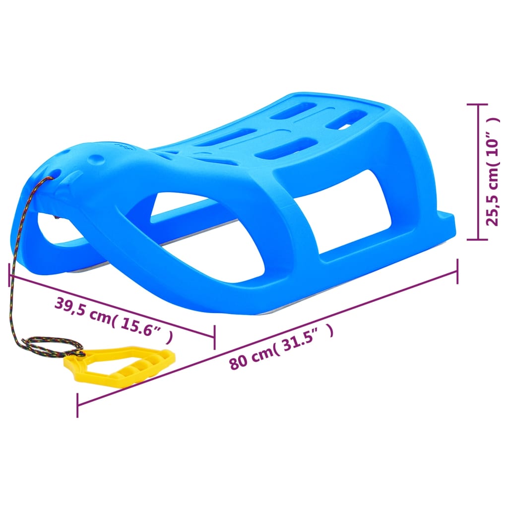 Sledge Blue 80x39.5x25.5 cm Polypropylene