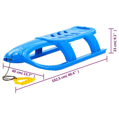 Sledge for Children Blue 102.5x40x23 cm Polypropylene