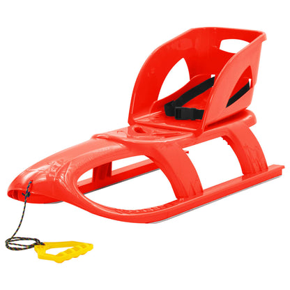 Sledge with Seat Red 102.5x40x23 cm Polypropylene