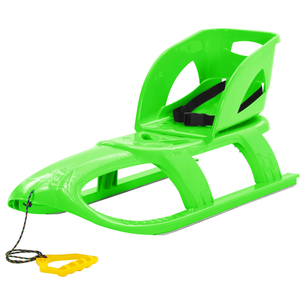 Sledge with Seat Green 102.5x40x23 cm Polypropylene