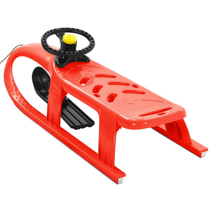 Sledge with Wheel Red 102.5x40x23 cm Polypropylene