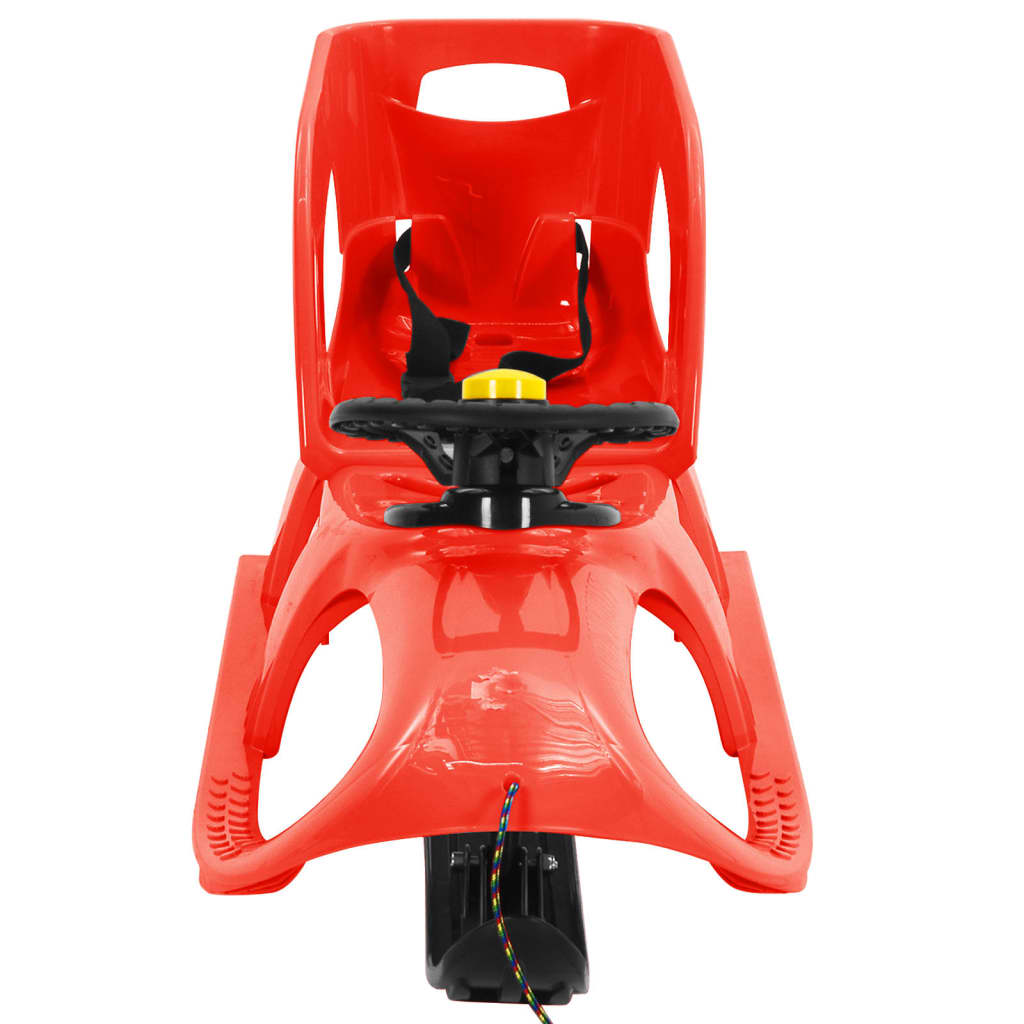 Sledge with Seat and Wheel Red 102.5x40x23 cm Polypropylene