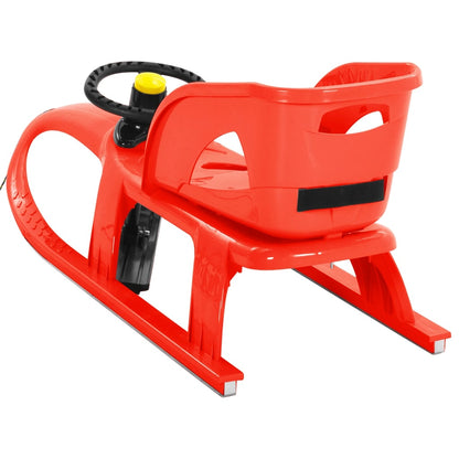 Sledge with Seat and Wheel Red 102.5x40x23 cm Polypropylene