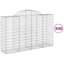 Load image into Gallery viewer, Arched Gabion Baskets 40 pcs 200x50x120/140 cm Galvanised Iron
